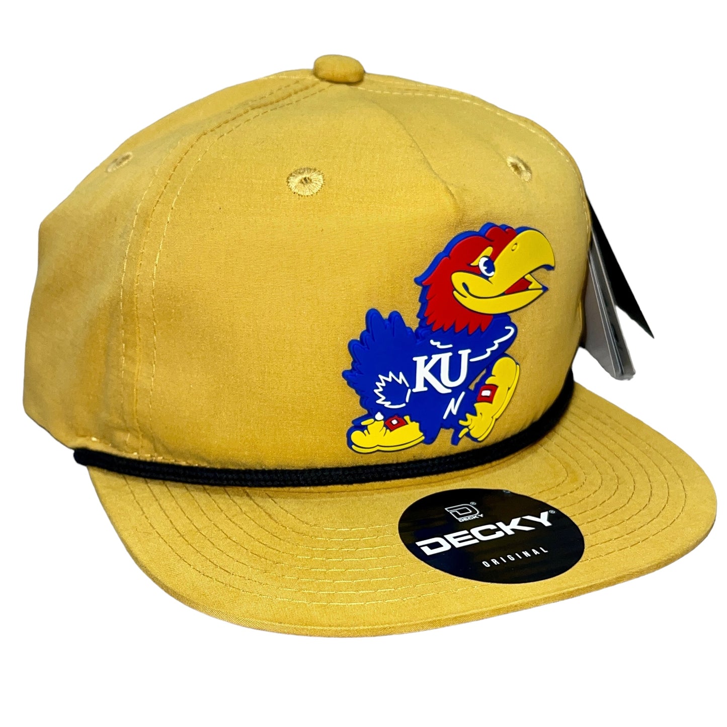 Kansas Jayhawks 3D Classic Rope Hat- Biscuit/ Black