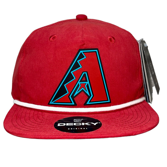 Arizona Diamondbacks 3D Classic Rope Hat- Red/ White - Ten Gallon Hat Co.