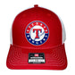 Texas Rangers 3D Snapback Trucker Hat- Red/ White