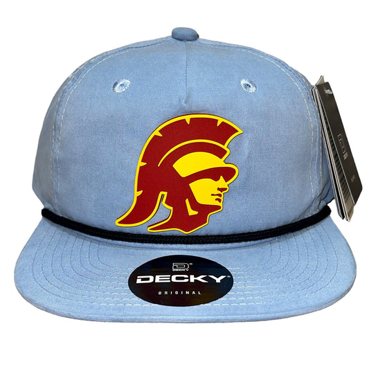 USC Trojans 3D Classic Rope Hat- Sky/ Black - Ten Gallon Hat Co.