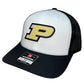 Purdue Boilermakers 3D Snapback Trucker Hat- White/ Black - Ten Gallon Hat Co.