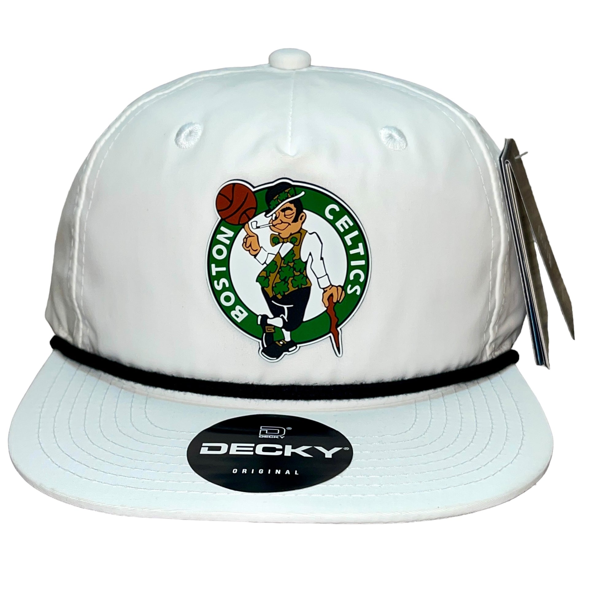 Boston Celtics 3D Classic Rope Hat- White/ Black - Ten Gallon Hat Co.