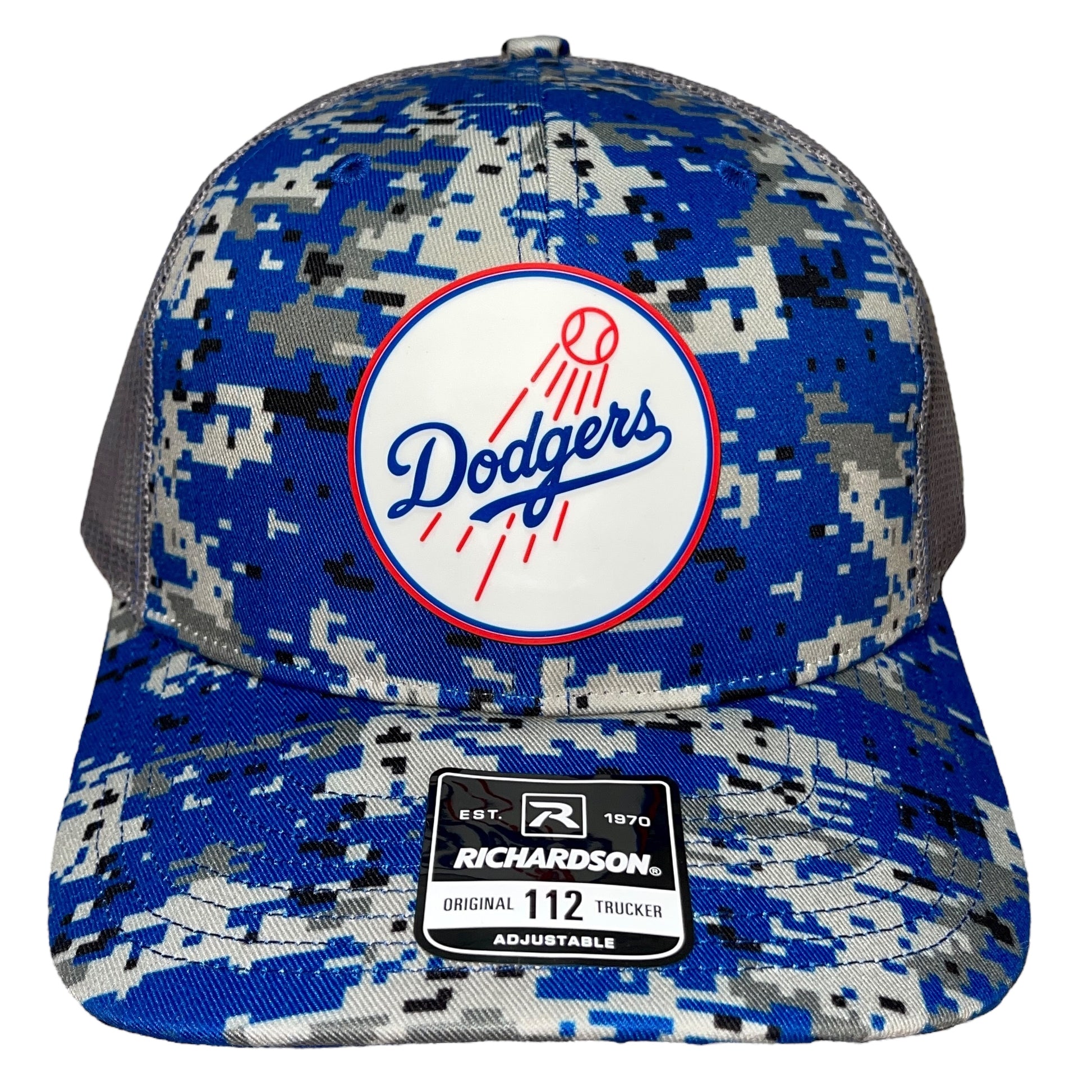 Los Angeles Dodgers 3D Snapback Trucker Hat- Royal Digital Camo - Ten Gallon Hat Co.