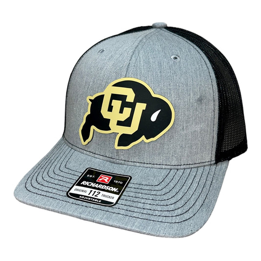 Colorado Buffaloes 3D Snapback Trucker Hat- Heather Grey/ Black