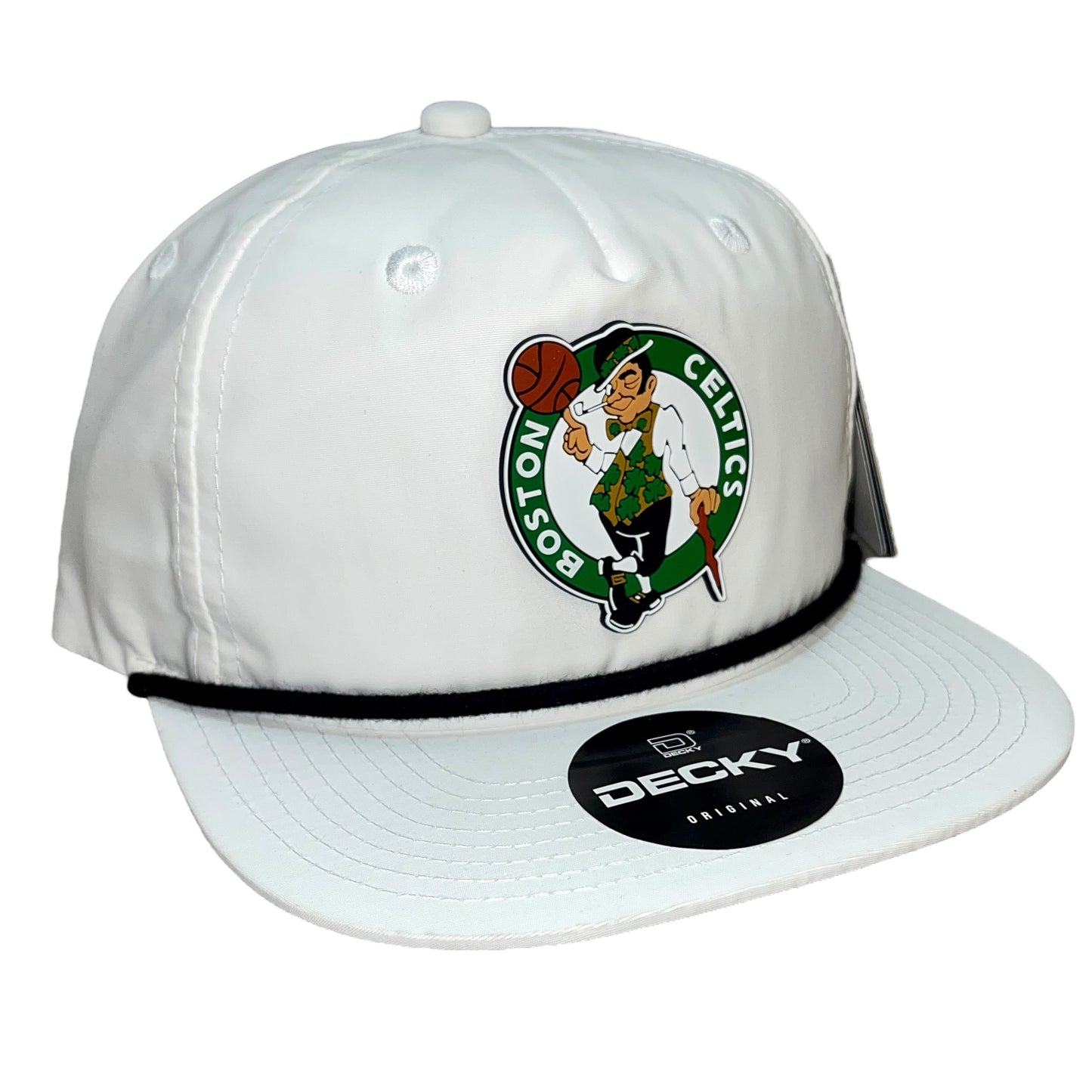 Boston Celtics 3D Classic Rope Hat- White/ Black - Ten Gallon Hat Co.