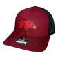 Arkansas Razorbacks Classic 3D Snapback Trucker Hat- Cardinal/ Black