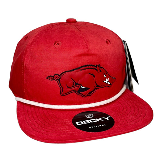 Arkansas Razorbacks 3D Classic Rope Hat- Red/ White