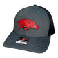 Arkansas Razorbacks 3D Snapback Trucker Hat- Charcoal/ Black