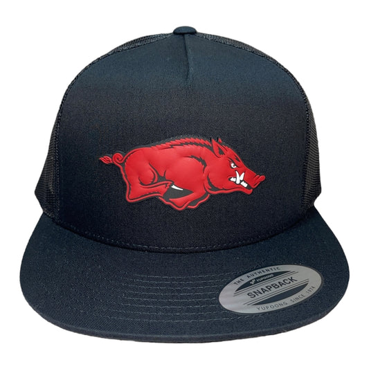 Arkansas Razorbacks Classic YP Snapback Flat Bill Trucker Hat- Black