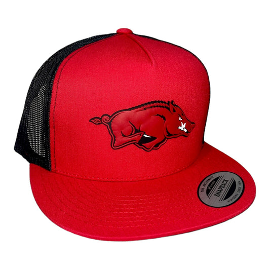 Arkansas Razorbacks Classic YP Snapback Flat Bill Trucker Hat- Red/ Black