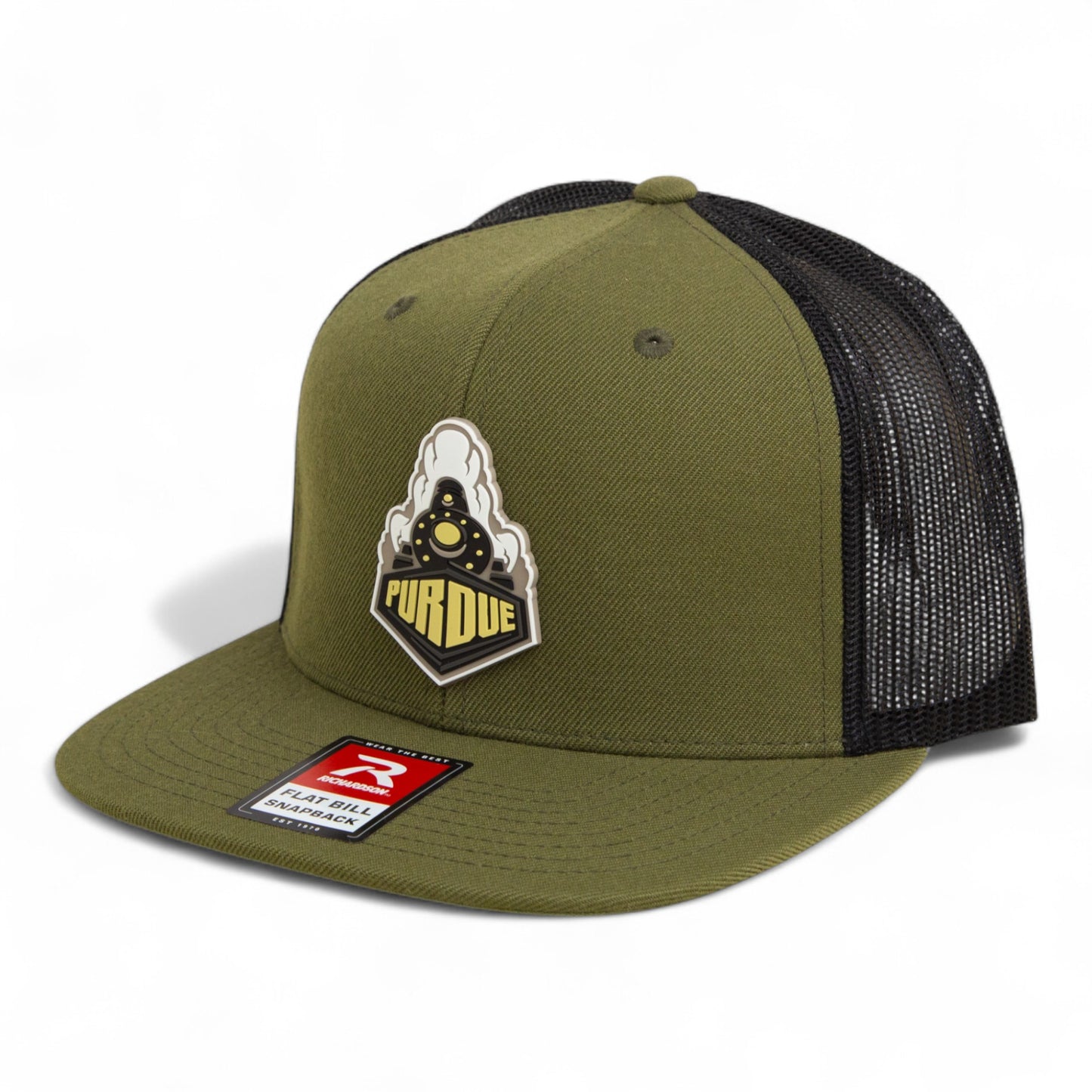 Purdue Boilermaker Special 3D Wool Blend Flat Bill Hat- Loden/ Black