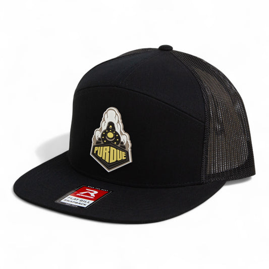 Purdue Boilermaker Special 3D Snapback Seven-Panel Flat Bill Trucker Hat- Black