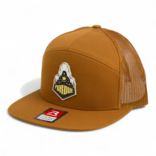 Purdue Boilermaker Special 3D Snapback Seven-Panel Flat Bill Trucker Hat- Caramel
