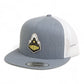 Purdue Boilermaker Special 3D YP Snapback Flat Bill Trucker Hat- Heather Grey/ White