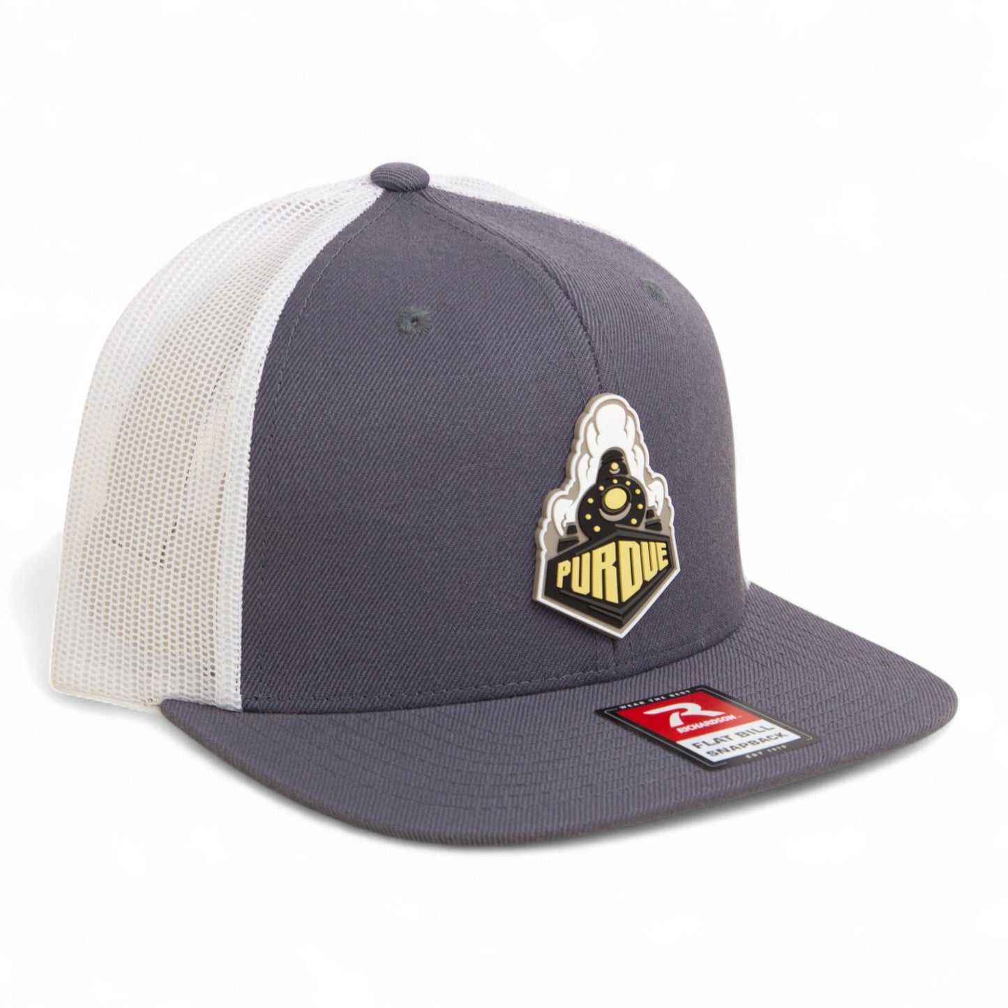Purdue Boilermaker Special 3D Wool Blend Flat Bill Hat- Charcoal/ White