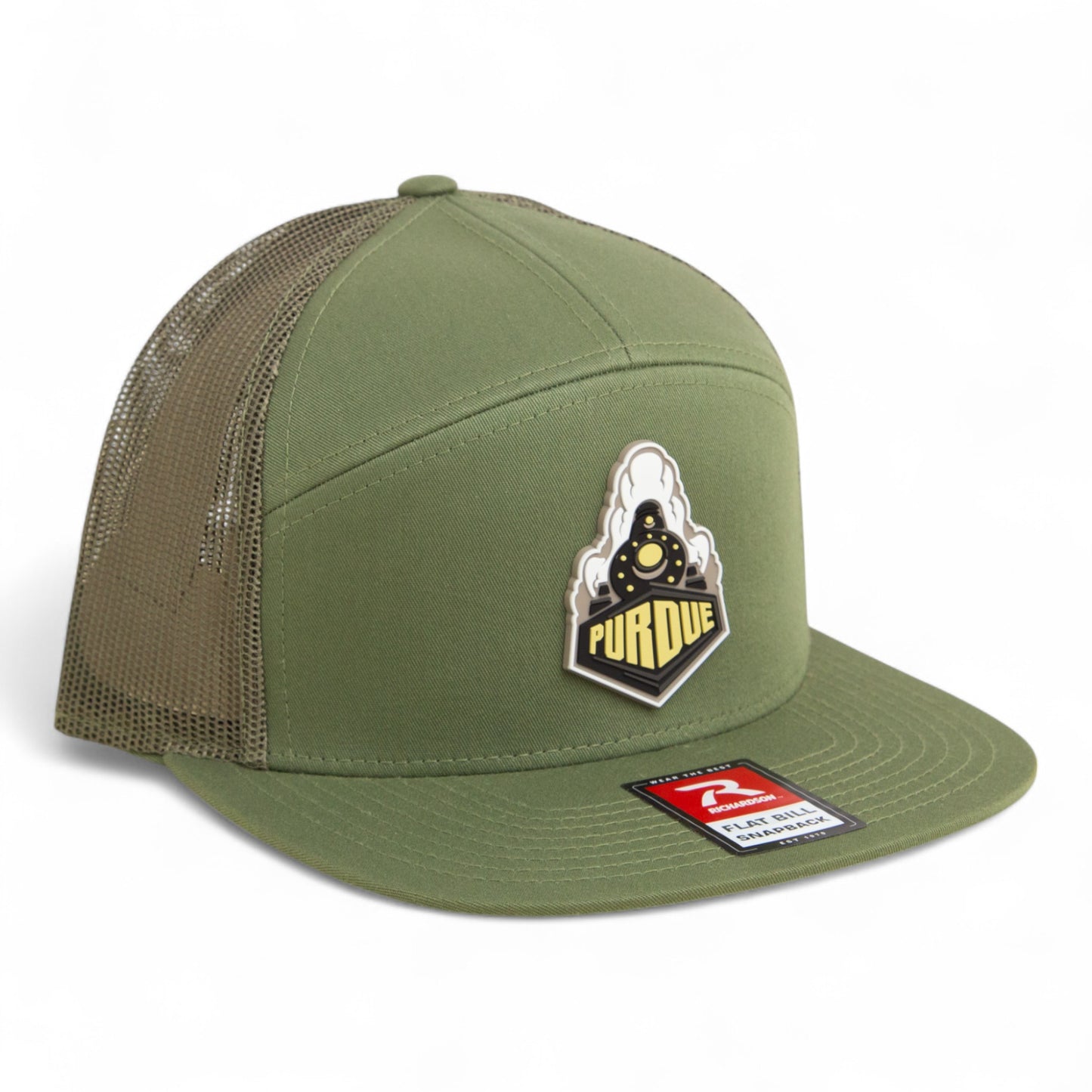 Purdue Boilermaker Special 3D Snapback Seven-Panel Flat Bill Trucker Hat- Loden Green