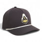 Purdue Boilermaker Special 3D Five Panel Classic Rope Hat- Charcoal/ White