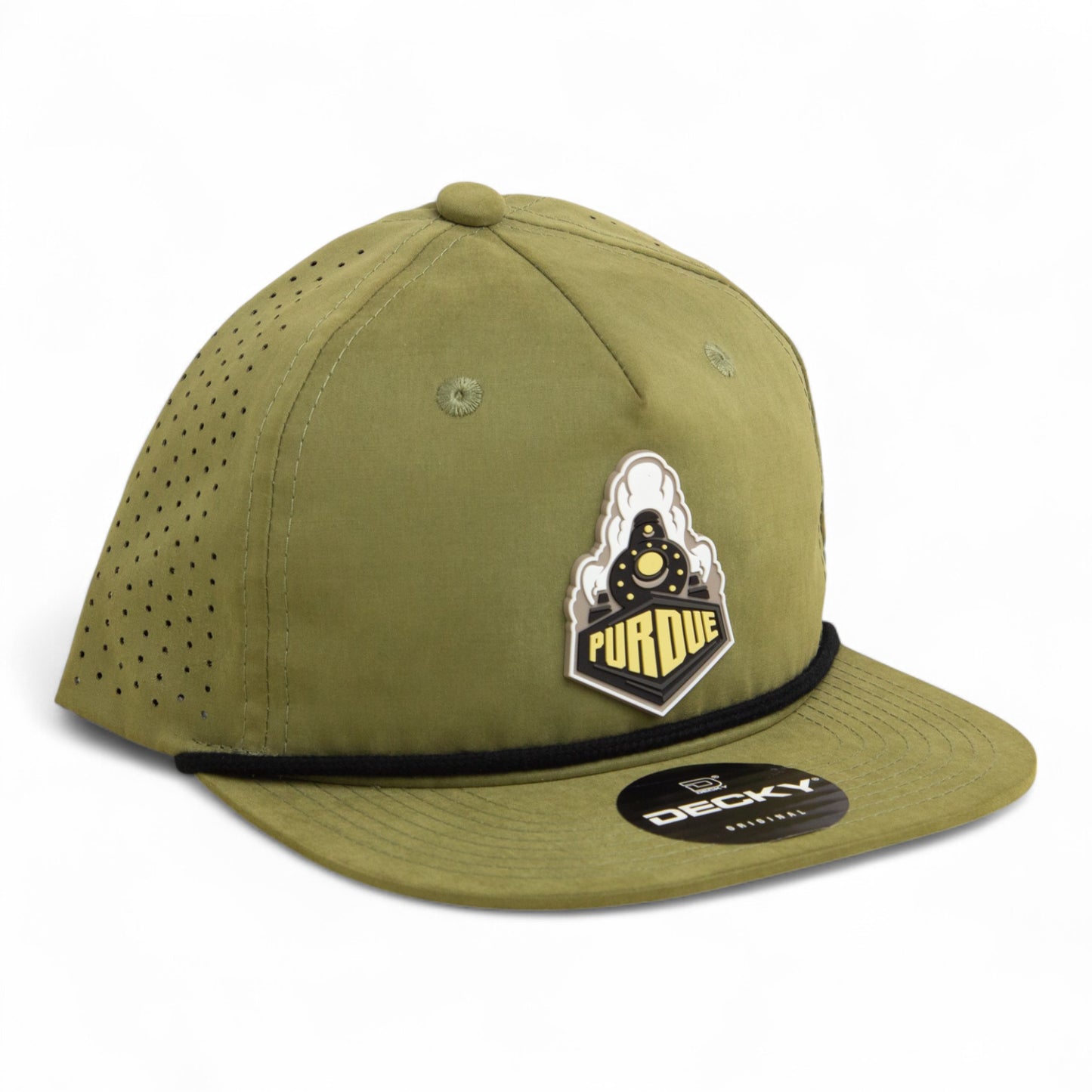 Purdue Boilermaker Special 3D Perforated Rope Hat- Loden/ Black