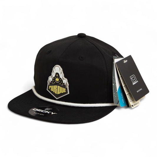 Purdue Boilermaker Special 3D Classic Rope Hat- Black/ White
