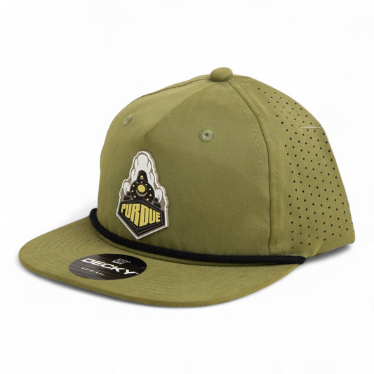 Purdue Boilermaker Special 3D Perforated Rope Hat- Loden/ Black