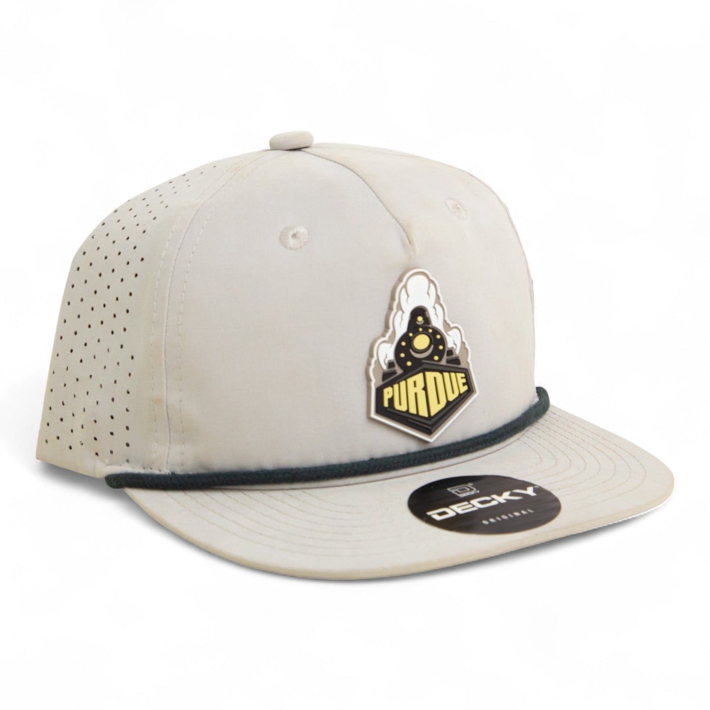 Purdue Boilermaker Special 3D Perforated Rope Hat- Grey/ Charcoal
