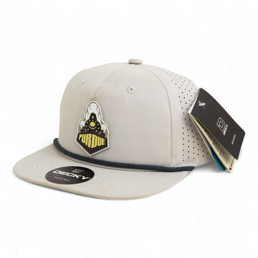 Purdue Boilermaker Special 3D Perforated Rope Hat- Grey/ Charcoal