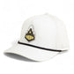 Purdue Boilermaker Special 3D Five Panel Classic Rope Hat- White/ Black