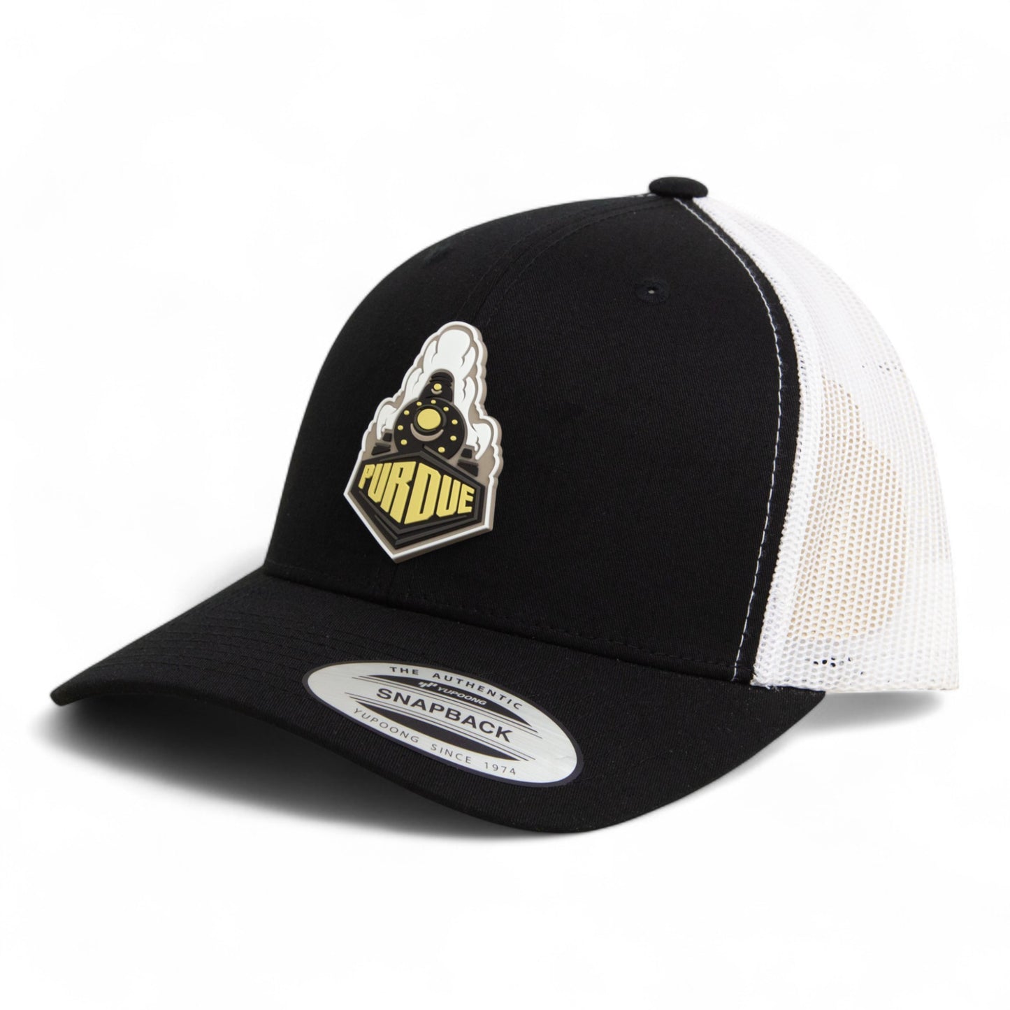 Purdue Boilermaker Special 3D YP Snapback Trucker Hat- Black/ White
