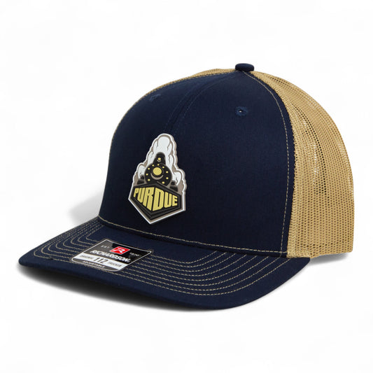 Purdue Boilermaker Special 3D Snapback Trucker Hat- Navy/ Tan