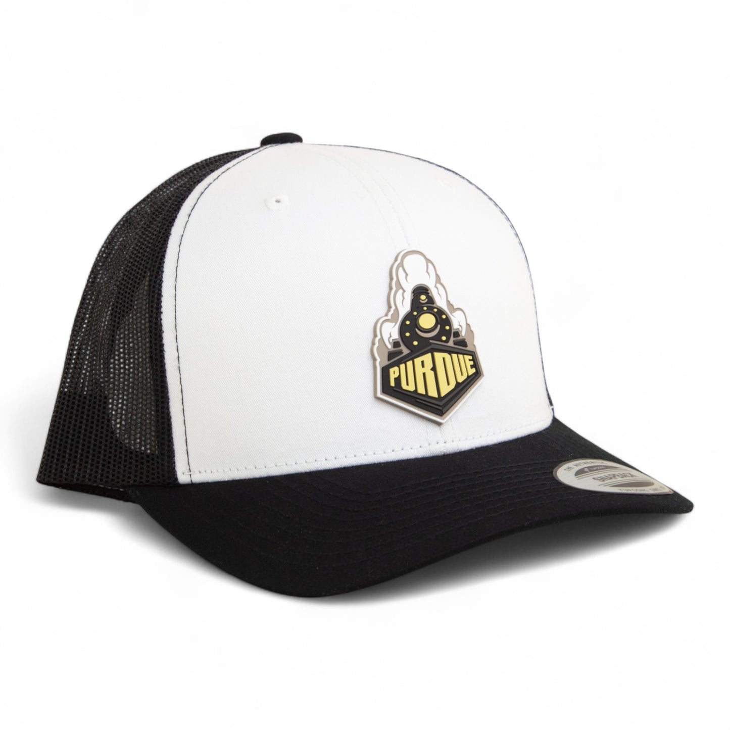 Purdue Boilermaker Special 3D YP Snapback Trucker Hat- White/ Black