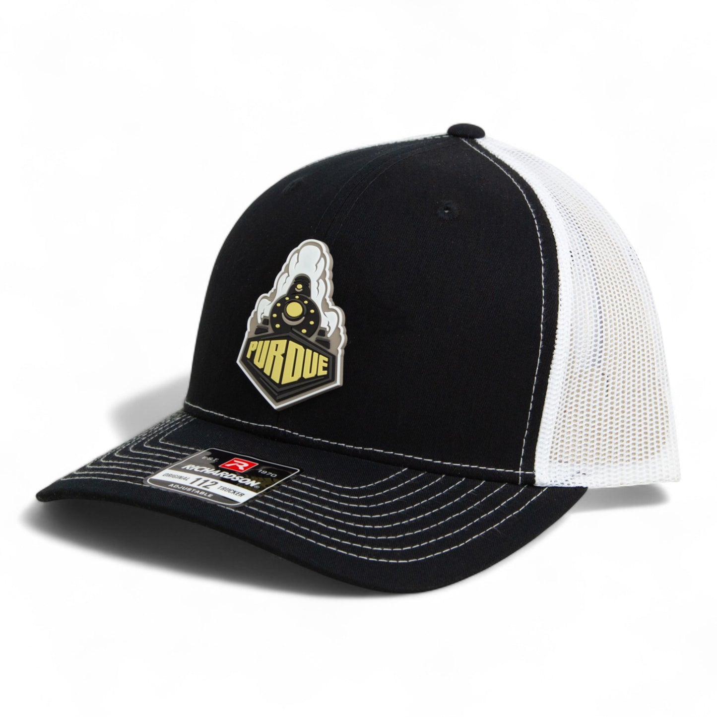 Purdue Boilermaker Special 3D Snapback Trucker Hat- Black/ White