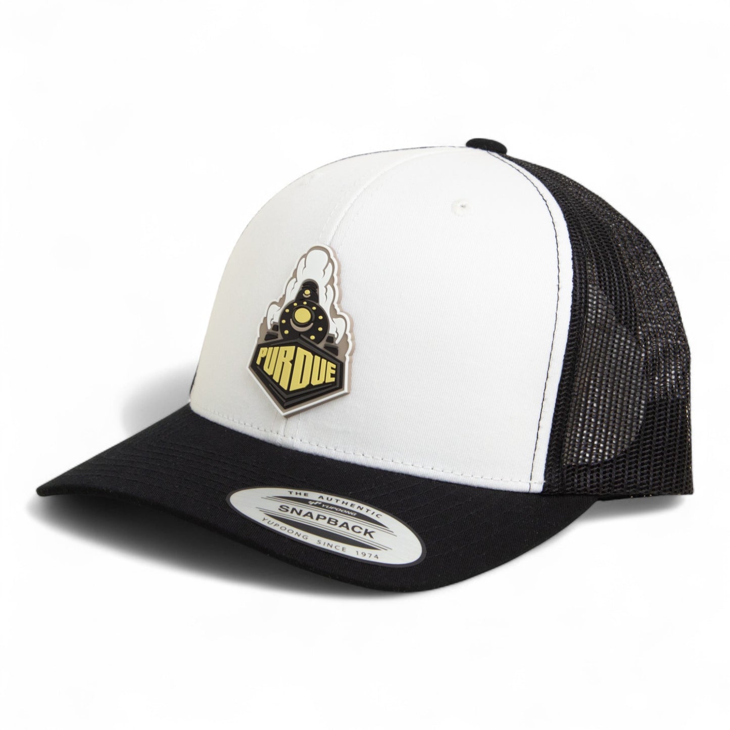 Purdue Boilermaker Special 3D YP Snapback Trucker Hat- White/ Black