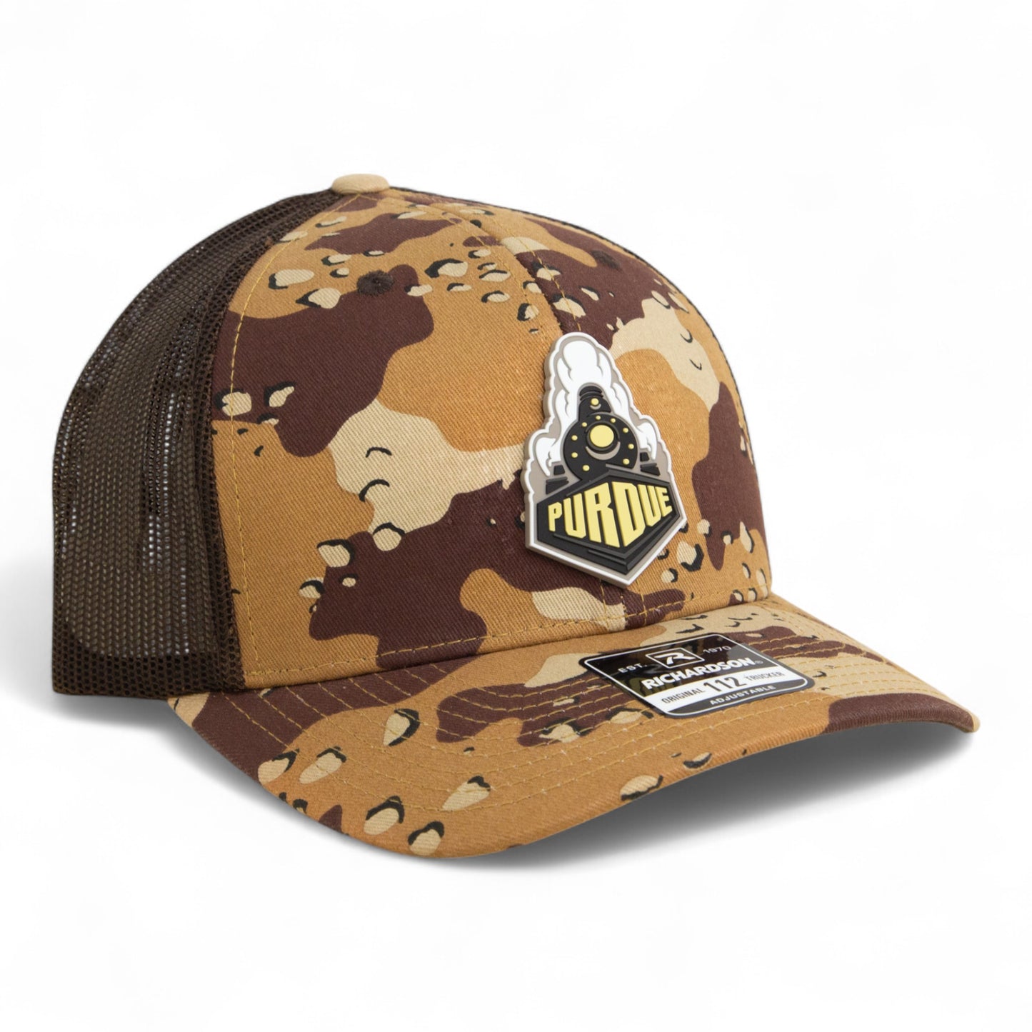 Purdue Boilermaker Special 3D Snapback Trucker Hat- Desert Camo/ Brown