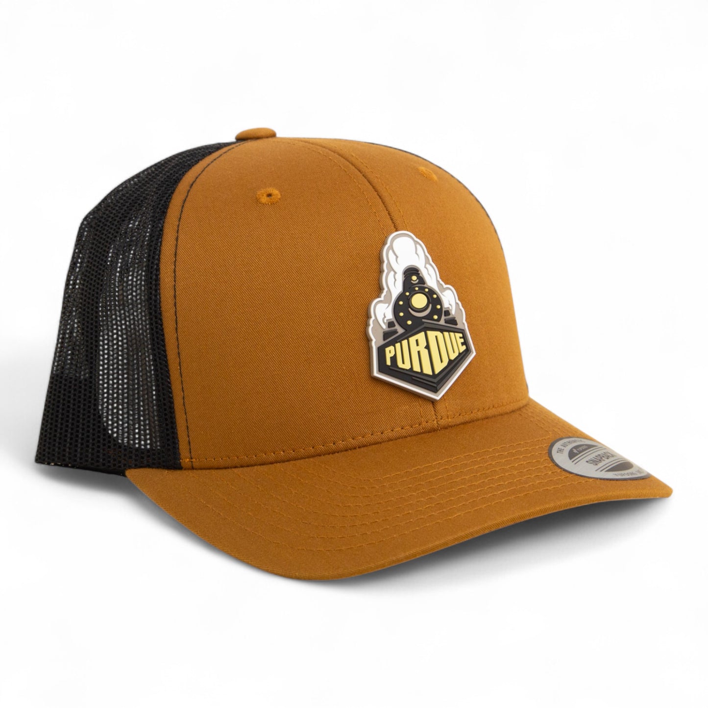 Purdue Boilermaker Special 3D YP Snapback Trucker Hat- Caramel/ Black