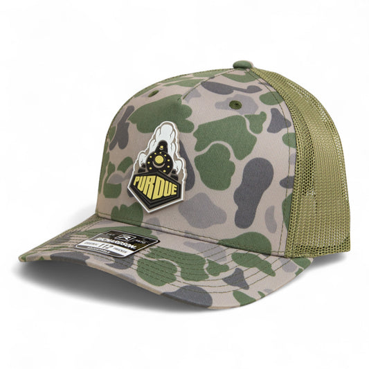 Purdue Boilermaker Special 3D Snapback Trucker Hat- Marsh Duck Camo/ Loden