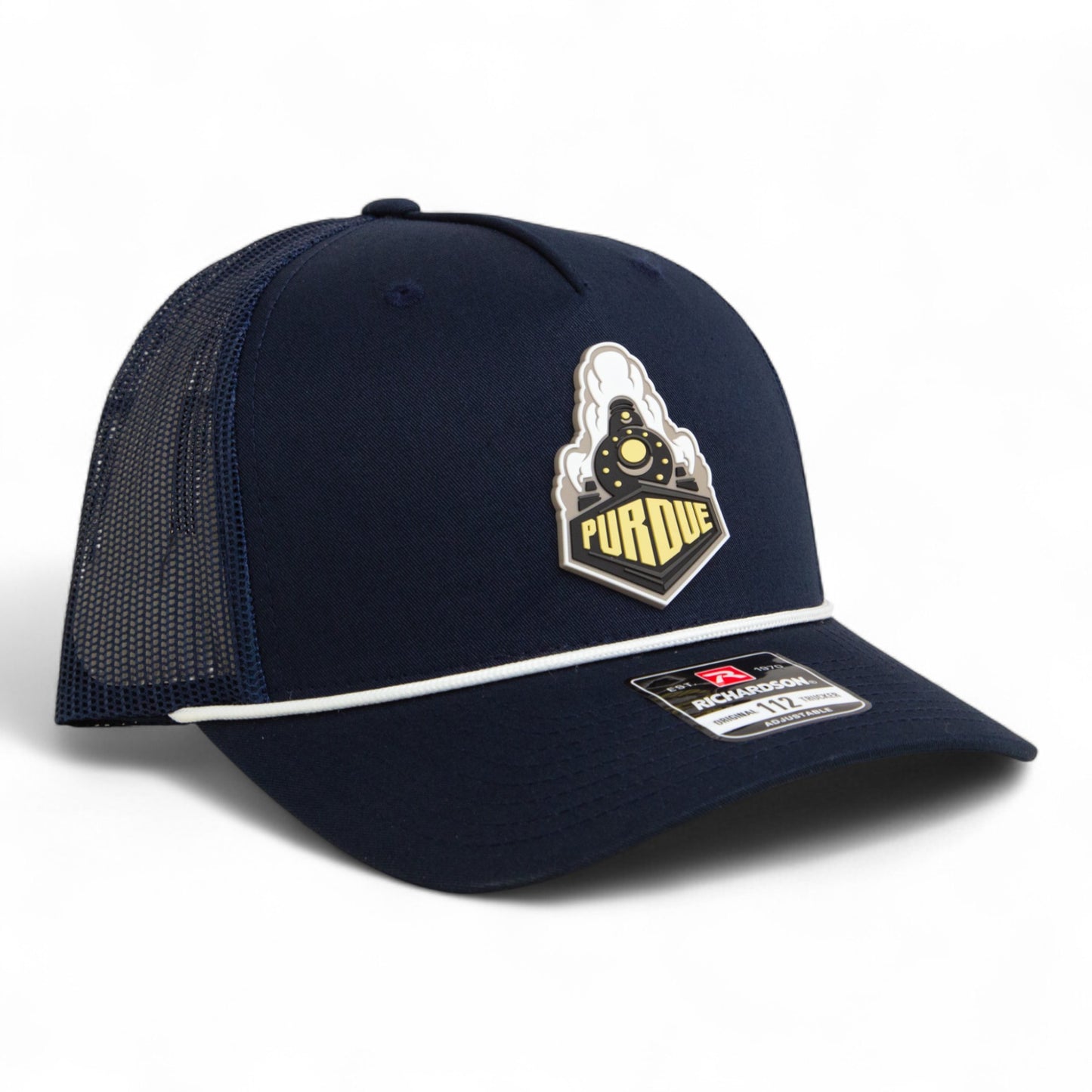 Purdue Boilermaker Special 3D Snapback Trucker Rope Hat- Navy/ White