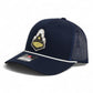 Purdue Boilermaker Special 3D Snapback Trucker Rope Hat- Navy/ White