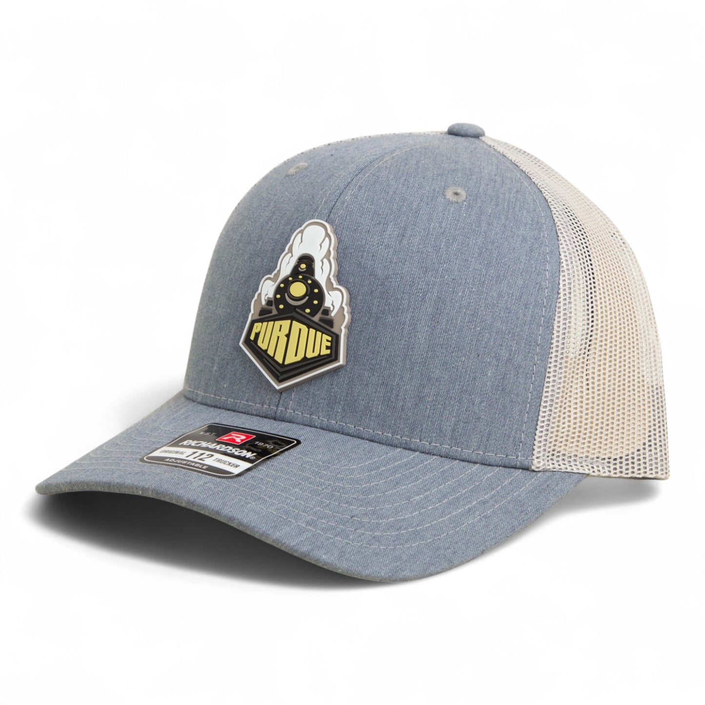 Purdue Boilermaker Special 3D Snapback Trucker Hat- Heather Grey/ Light Grey