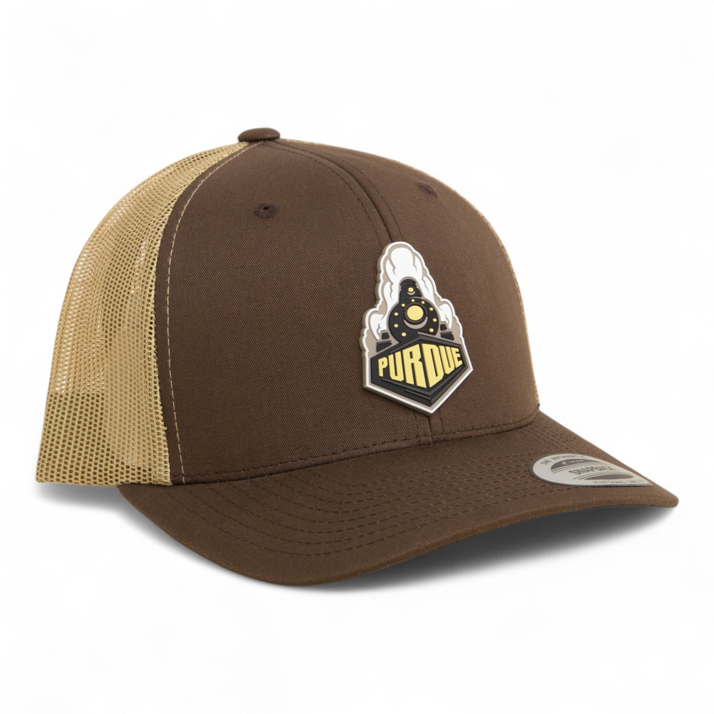 Purdue Boilermaker Special 3D YP Snapback Trucker Hat- Brown/ Tan
