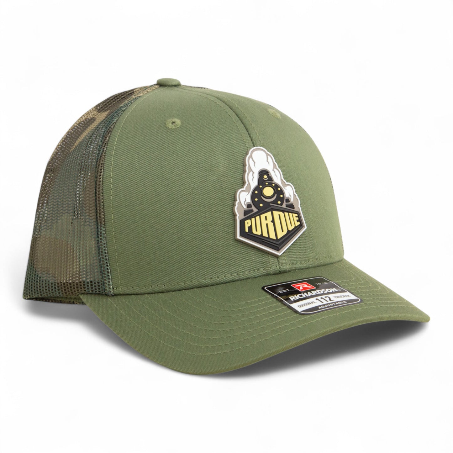 Purdue Boilermaker Special 3D Snapback Trucker Hat- Loden/ Green Camo