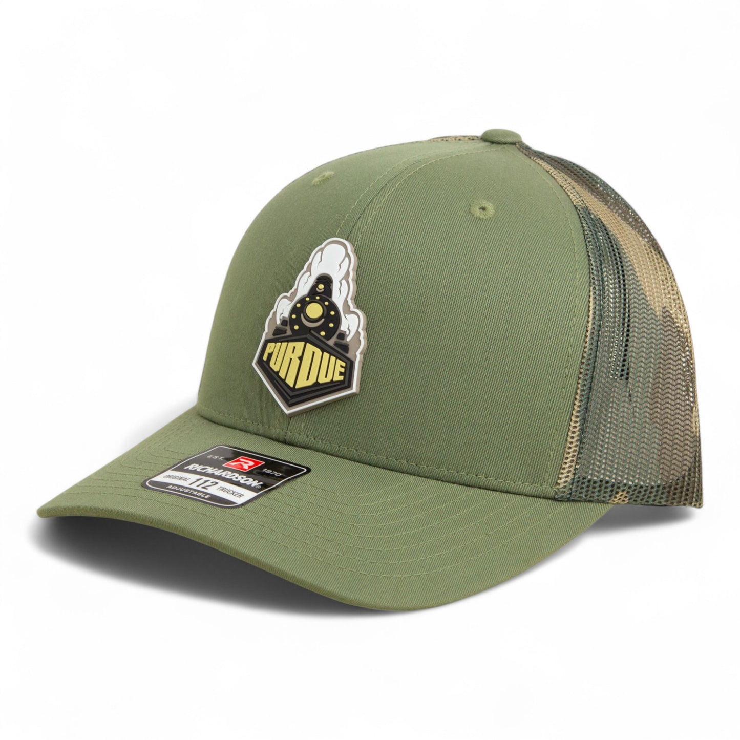 Purdue Boilermaker Special 3D Snapback Trucker Hat- Loden/ Green Camo