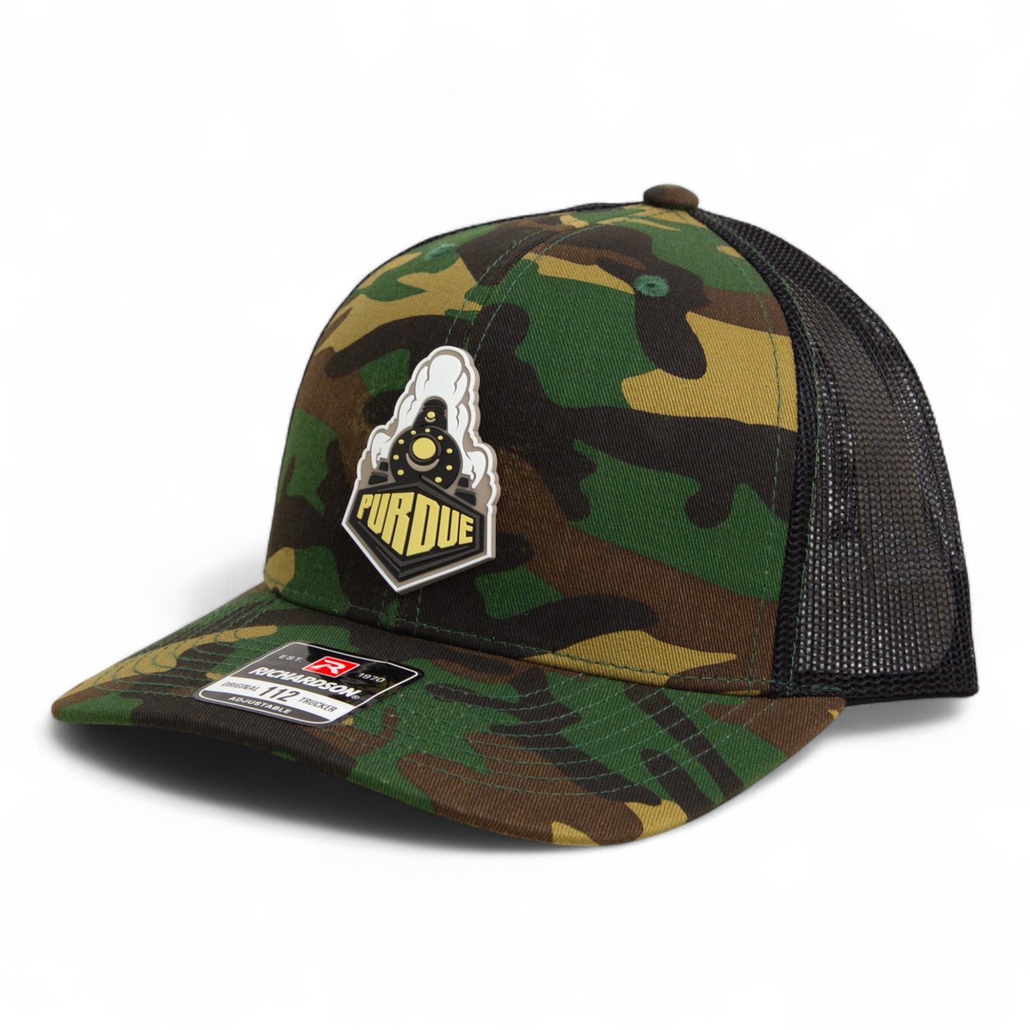 Purdue Boilermaker Special 3D Snapback Trucker Hat- Army Camo/ Black