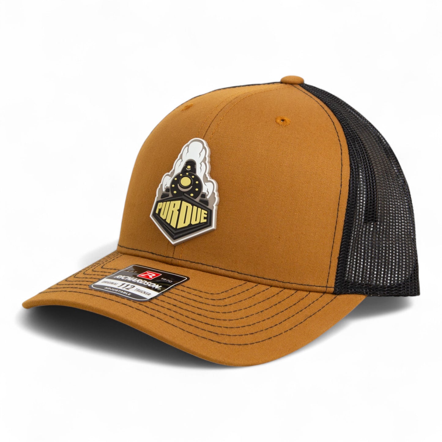 Purdue Boilermaker Special 3D Snapback Trucker Hat- Caramel/ Black