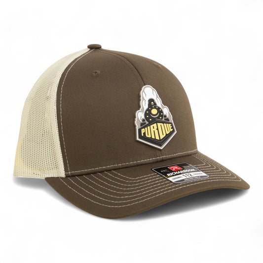 Purdue Boilermaker Special 3D Snapback Trucker Hat- Chocolate Chip/ Birch