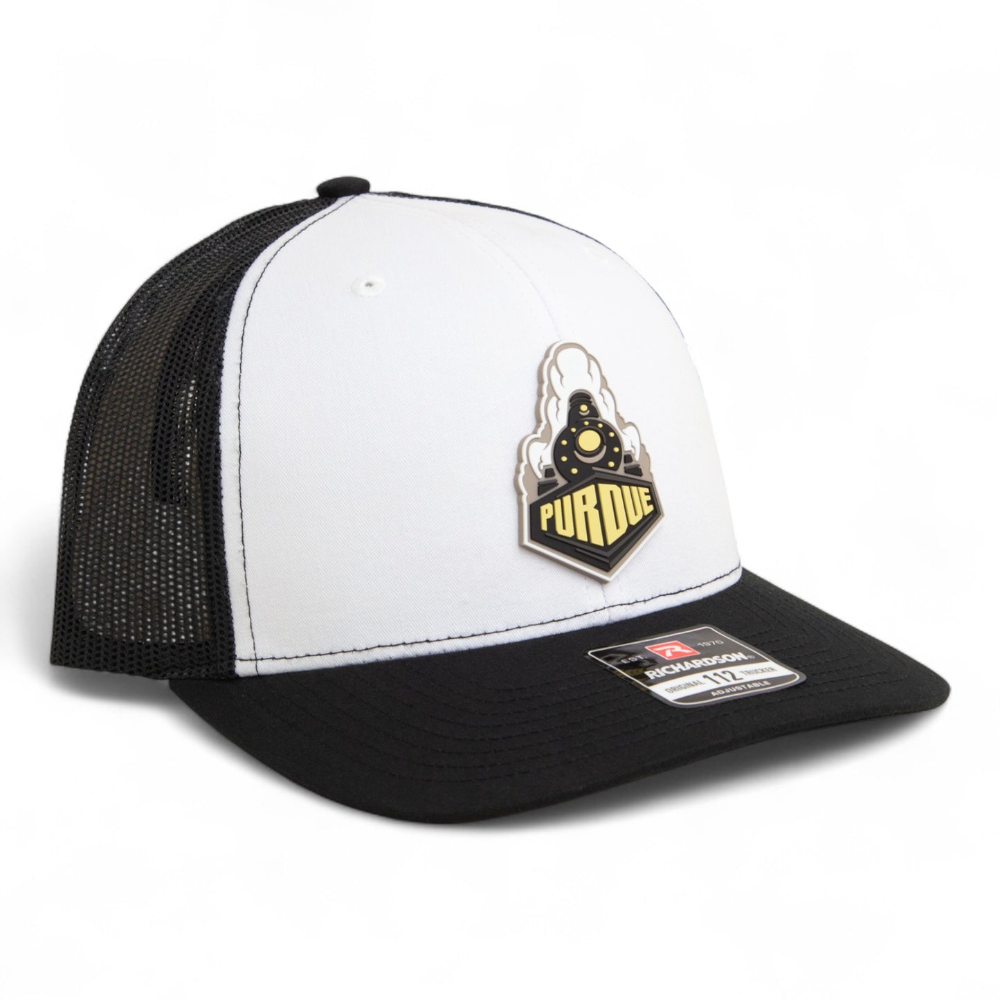 Purdue Boilermaker Special 3D Snapback Trucker Hat- White/ Black