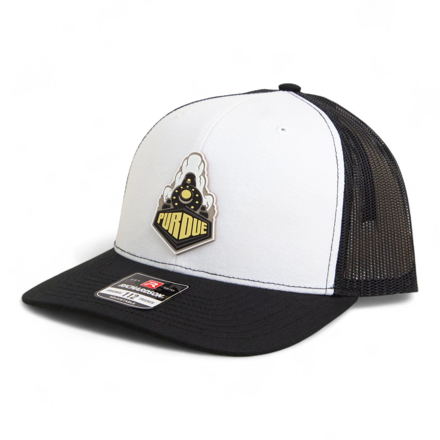 Purdue Boilermaker Special 3D Snapback Trucker Hat- White/ Black