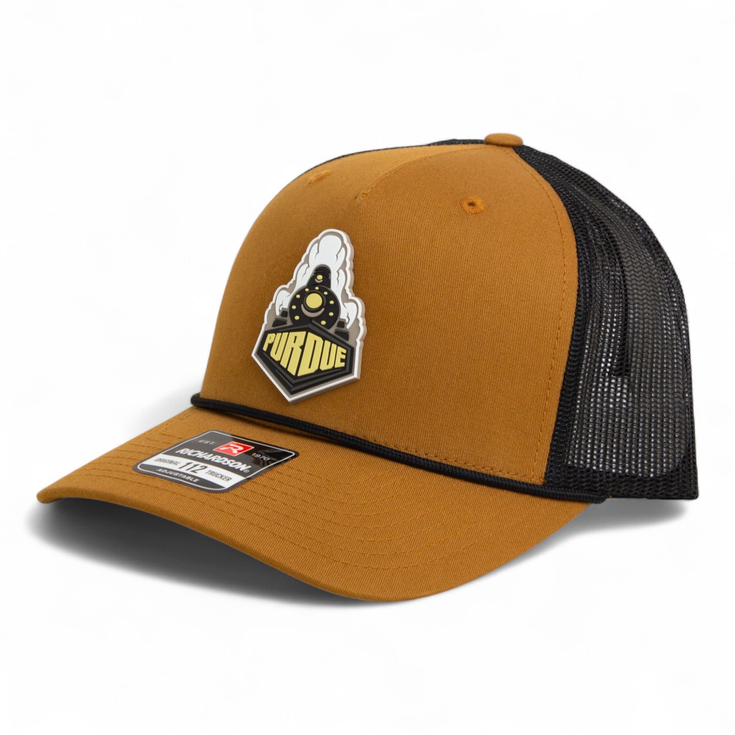 Purdue Boilermaker Special 3D Snapback Trucker Rope Hat- Caramel/ Black