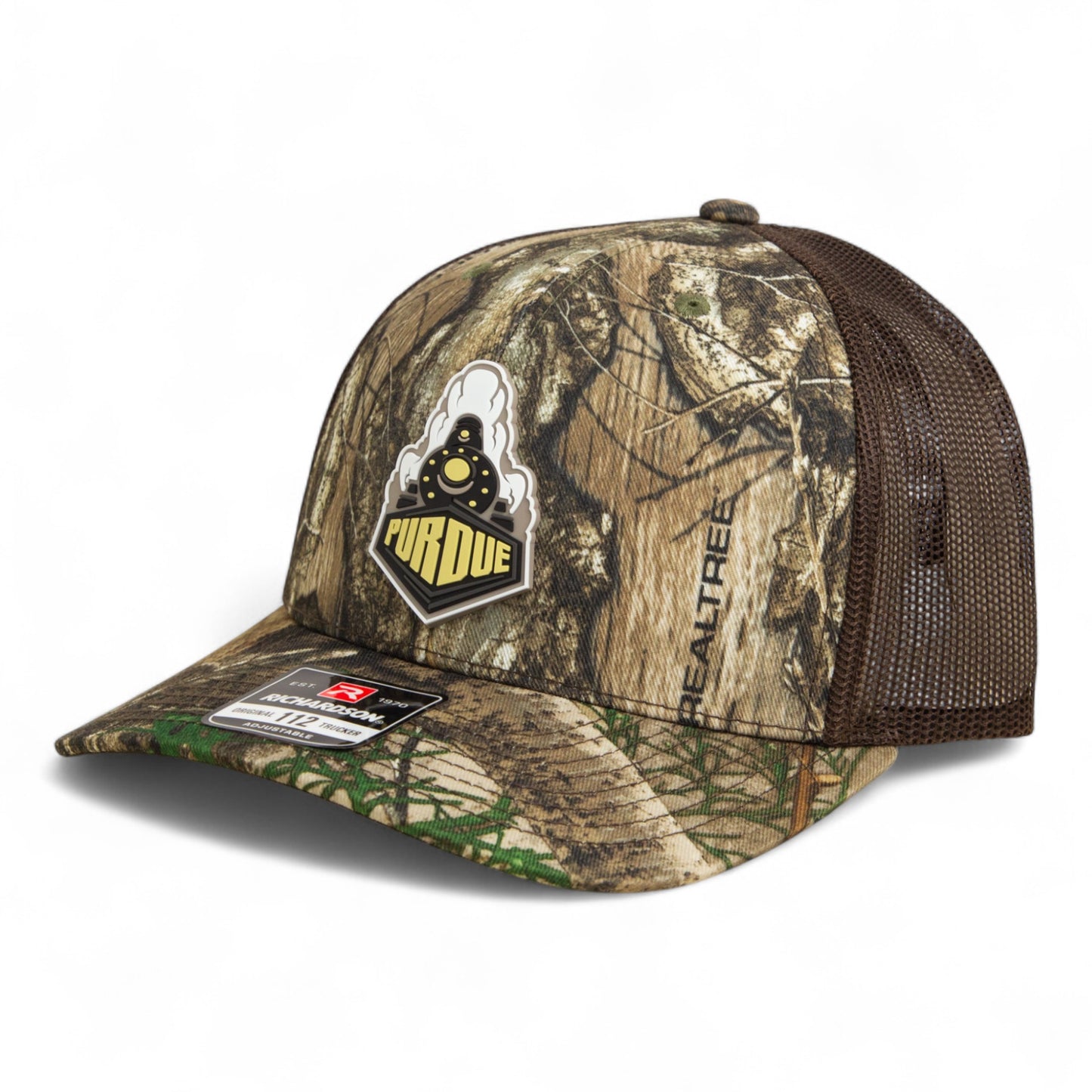 Purdue Boilermaker Special 3D Snapback Trucker Hat- Realtree Edge/ Brown
