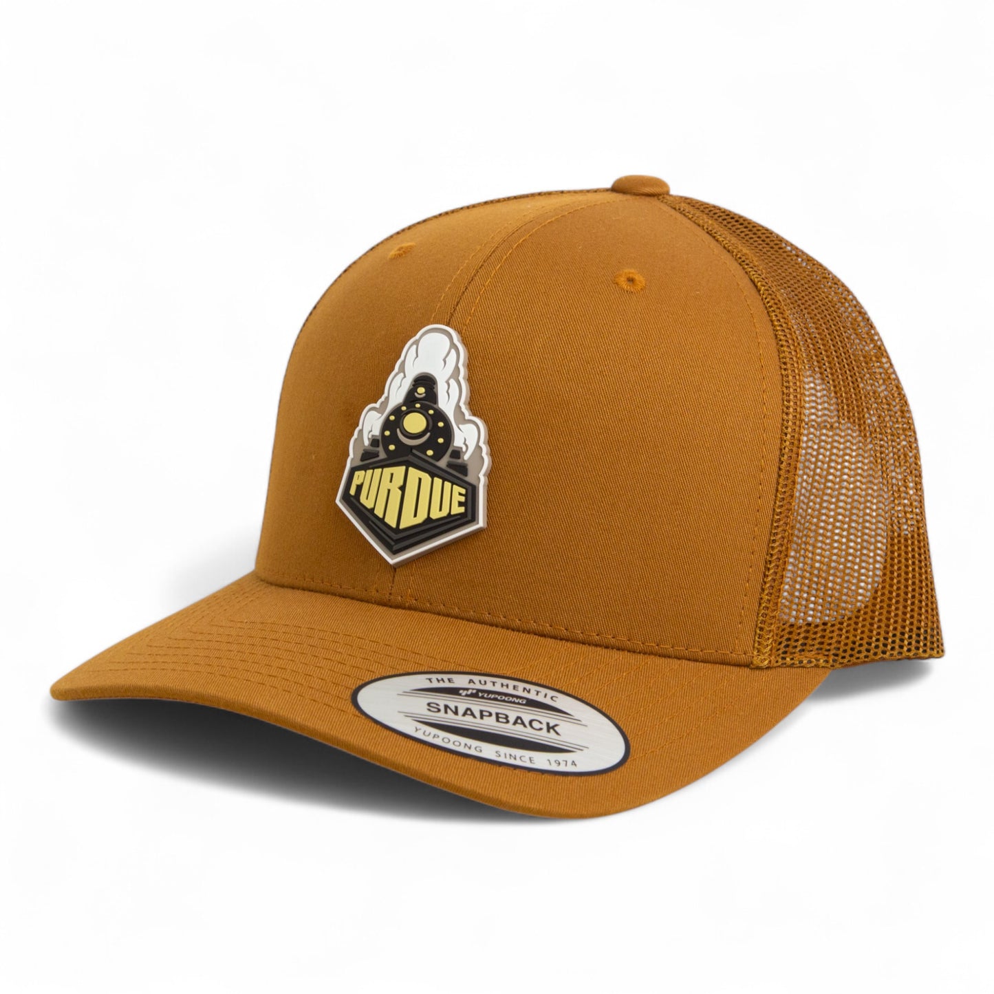 Purdue Boilermaker Special 3D YP Snapback Trucker Hat- Caramel