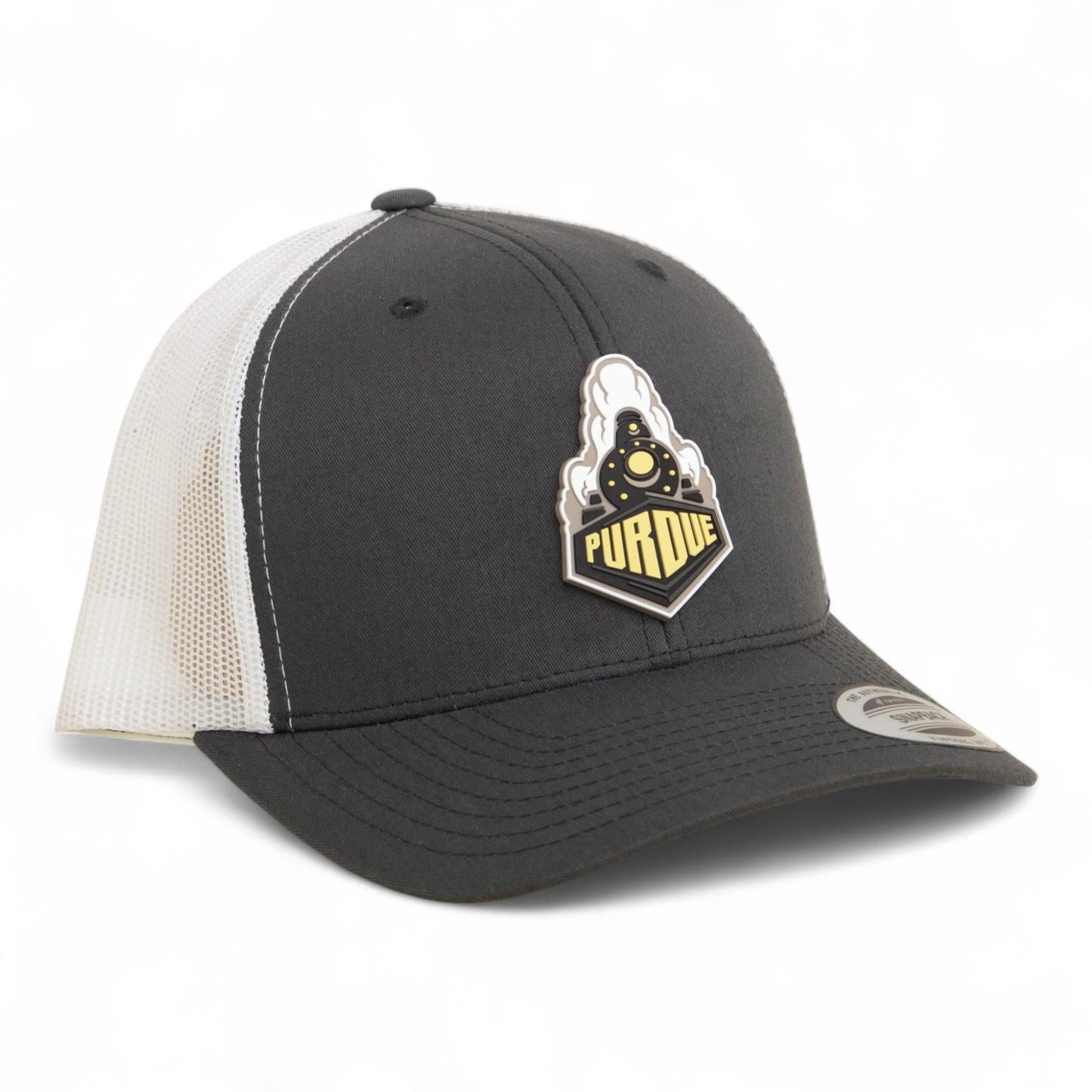 Purdue Boilermaker Special 3D YP Snapback Trucker Hat- Charcoal/ White